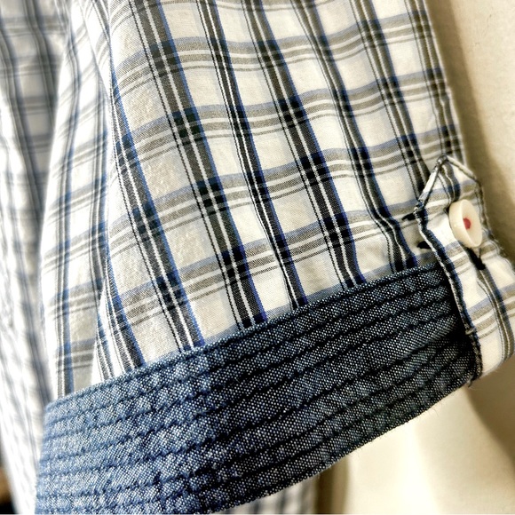 [PROJEKRAW] Men’s Original Brand Large Short Sleeve Plaid Button Down - Picture 4 of 8